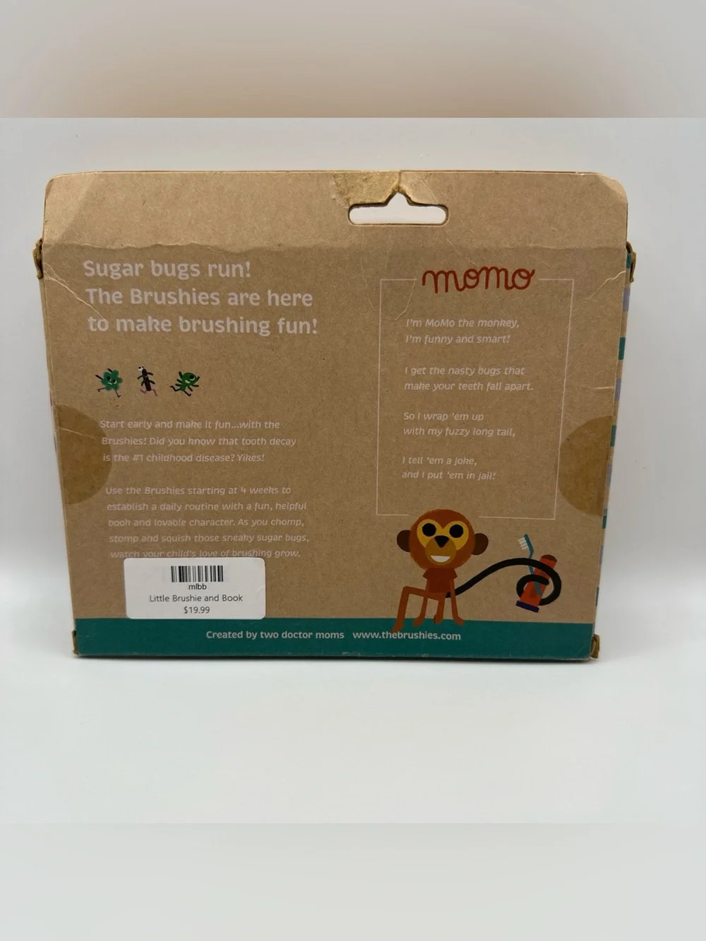 Baby & Toddler Toothbrush & Storybook Gift Set Monkey Finger Puppet Toothbrush